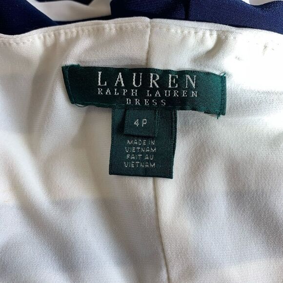 Lauren Ralph Lauren striped wrap tie dress Sz4P - Picture 6 of 10